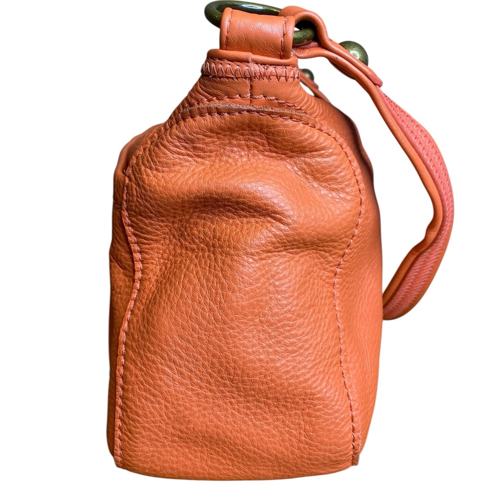 The Sak Iris Medium Orange Leather Hobo Shoulder Bag - Picture 5 of 16